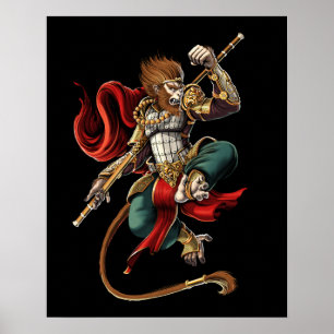 Sun Wukong Chinese Aap Koning Poster