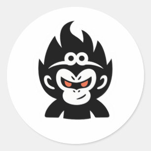 Sun Wukong-minimalist Ronde Sticker