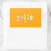 Sun Yellow Accent Keep Calm And Your Text Rechthoekige Sticker (Tas)