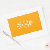 Sun Yellow Accent Keep Calm And Your Text Rechthoekige Sticker (Envelop)