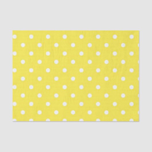 Sun Yellow en White Polka Dots Tissuepapier (Voorkant)
