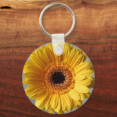 Sun Yellow Gerbera Sleutelhanger (Voorkant)