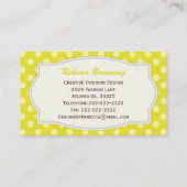 Sun & Yellow Polka Dot Visitekaartje (Achterkant)