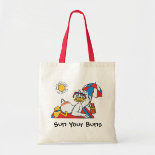 Sun Your Buns Vacation Humor Tote Bag