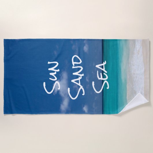 Sun Zand Zee Tropical Beach Turquoise Water Strandlaken (Voorkant)