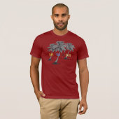 Sun-Zee en zand-palmboom T-shirt (Voorkant volledig)
