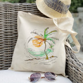 Sun Zee Palm Tree Beach Holiday Tote Bag