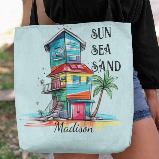 Sun Zee Sand Beach House Naam Tote Bag