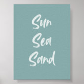 Sun Zee Sand | Trendy kunst aan de muur | minimali Poster (Voorkant)