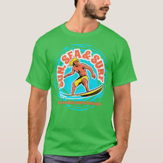  Sun Zee Surf Folly Beach South Olina Retro T-shirt