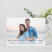 Sun Zee Surf Foto Verloving kondiging Aankondiging (Staand voorkant)