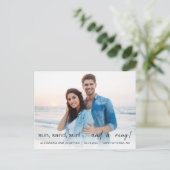 Sun Zee Surf Foto Verloving kondiging Aankondigingskaart (Staand voorkant)