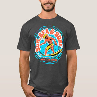 Sun Zee Surf Mazatlan Mexico Retro Surfen T-shirt