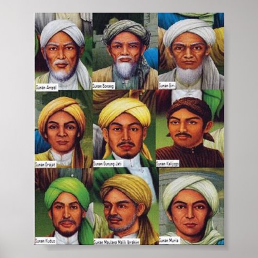 Sunan wali Allah s.w.t. Poster (Voorkant)