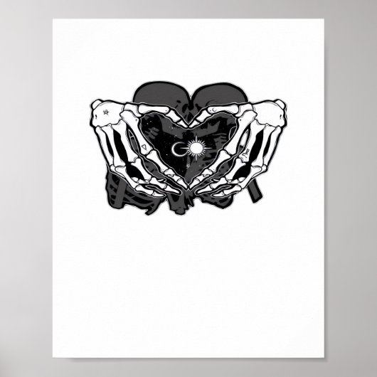 Sunand~1 - Skelet Hart Handen Poster (Voorkant)