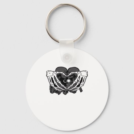 Sunand~1 - Skelet Hart Handen Sleutelhanger (Voorkant)