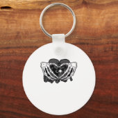 Sunand~1 - Skelet Hart Handen Sleutelhanger (Voorkant)