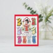 Sunanda, meisje van het Indiase Briefkaart van pap (Staand voorkant)