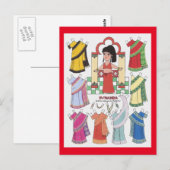 Sunanda, meisje van het Indiase Briefkaart van pap (Voorkant / Achterkant)