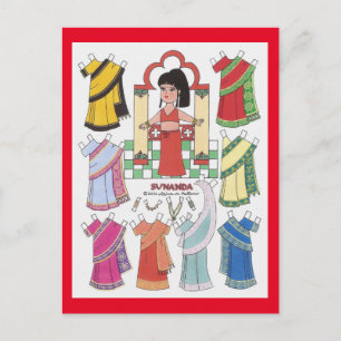 Sunanda, meisje van het Indiase Briefkaart van pap