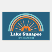 Sunapee New Hampshire Rainbow Rechthoekige Sticker (Voorkant)