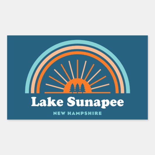 Sunapee New Hampshire Rainbow Rechthoekige Sticker (Voorkant)