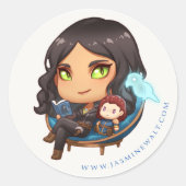 Sunaya Leesstoel Chibi Sticker (Voorkant)