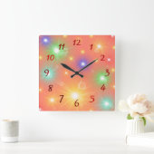 sunbathe vele vrolijke digitale feestdag vierkante klok (Huis)