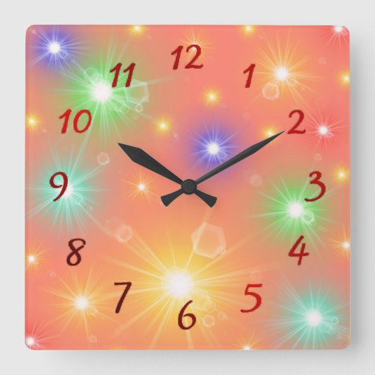 sunbathe vele vrolijke digitale feestdag vierkante klok (Voorkant)