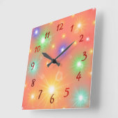 sunbathe vele vrolijke digitale feestdag vierkante klok (Hoek)