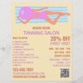 Sunbather, Tanning Salon Adverteren Flyer (Voorkant)