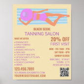 Sunbather, Tanning Salon Adverteren Poster (Voorkant)