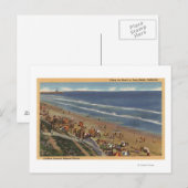 Sunbathers die naar Belmont Shores kijken Briefkaart (Voorkant / Achterkant)