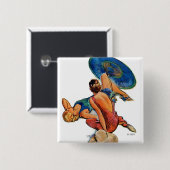 Sunbathers Vierkante Button 5,1 Cm (Voorkant /achterkant)