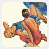 Sunbathers Vierkante Sticker (Voorkant)