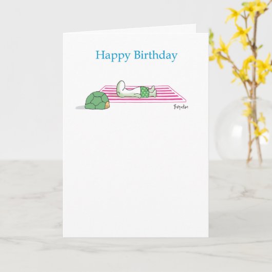 SUNBATHERTURTLE KAART (Gele Bloem)