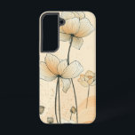 Sunbeam Blossom Telefoonhoesje Samsung Galaxy Hoesje<br><div class="desc">Een eenzame bloem vangt het licht van de dageraad,  geïllustreerd in een schone en minimale stijl die een rustige charme en elegantie uitstraalt.</div>