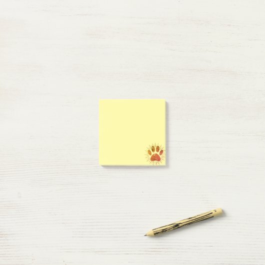  Sunbeam Dog Paw Print 3x3 Aangepast Post-it® Notes (Op bureau)