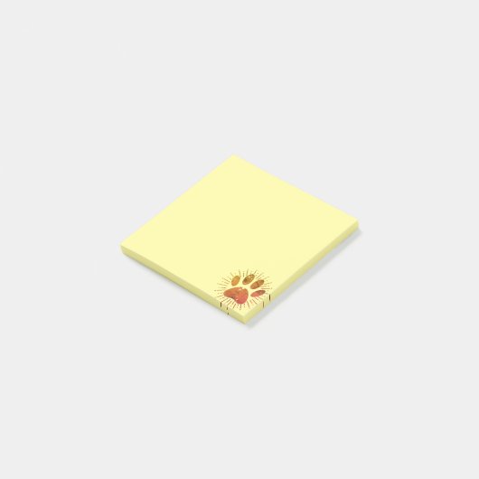  Sunbeam Dog Paw Print 3x3 Aangepast Post-it® Notes (Schuin)
