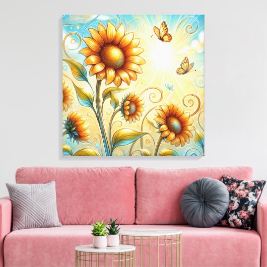 Sunbeam Serenade Canvas Afdruk (Insitu (Woonkamer))