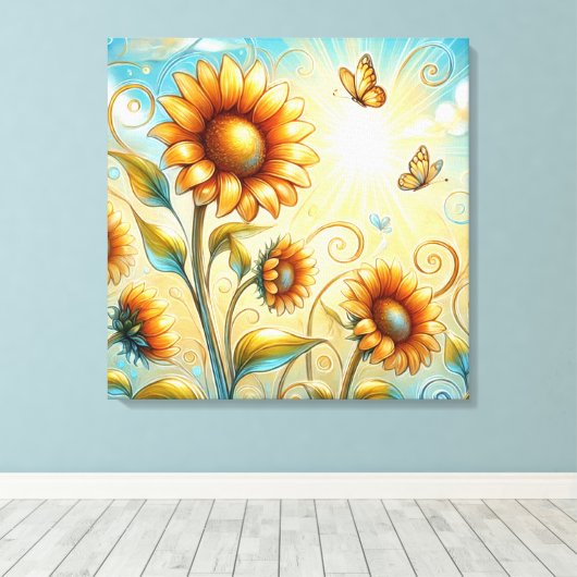 Sunbeam Serenade Canvas Afdruk (Insitu (Houten vloer))