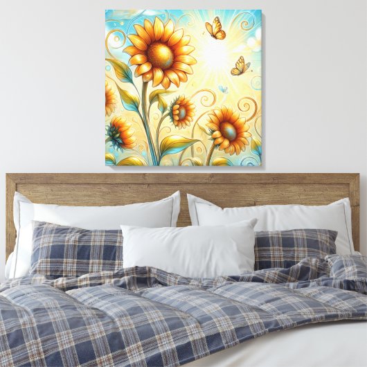 Sunbeam Serenade Canvas Afdruk (Insitu (Slaapkamer))