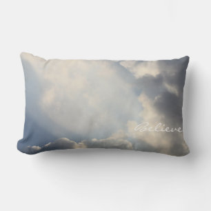 Sunbeam White Clouds Inspirerend Geloven Kussen