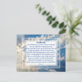 "Sunbeams" Christelijk gedicht Vakantie Briefkaart (Staand voorkant)