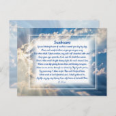 "Sunbeams" Christelijk gedicht Vakantie Briefkaart (Voorkant / Achterkant)