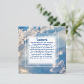 "Sunbeams" Christelijke geheugenkaart Bedankkaart (Staand voorkant)