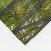 Sunbeams in een slecht beukenbos in de herfst - fleece deken (Hoek)