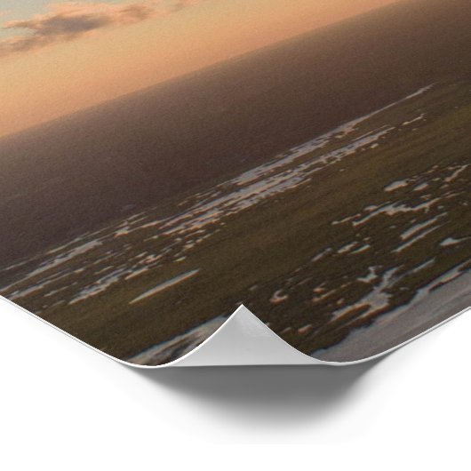 Sunbeams, Sunrise, Blue Sky, Fluffy Clouds Afbeeld Poster (Hoek)