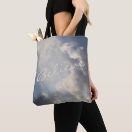 Sunbeams Witte Wolken Inspirerend Geloven Tote Bag