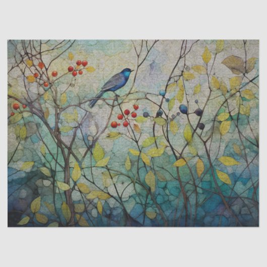Sunbird Twigs Decoupage tissuepapier (Voorkant)